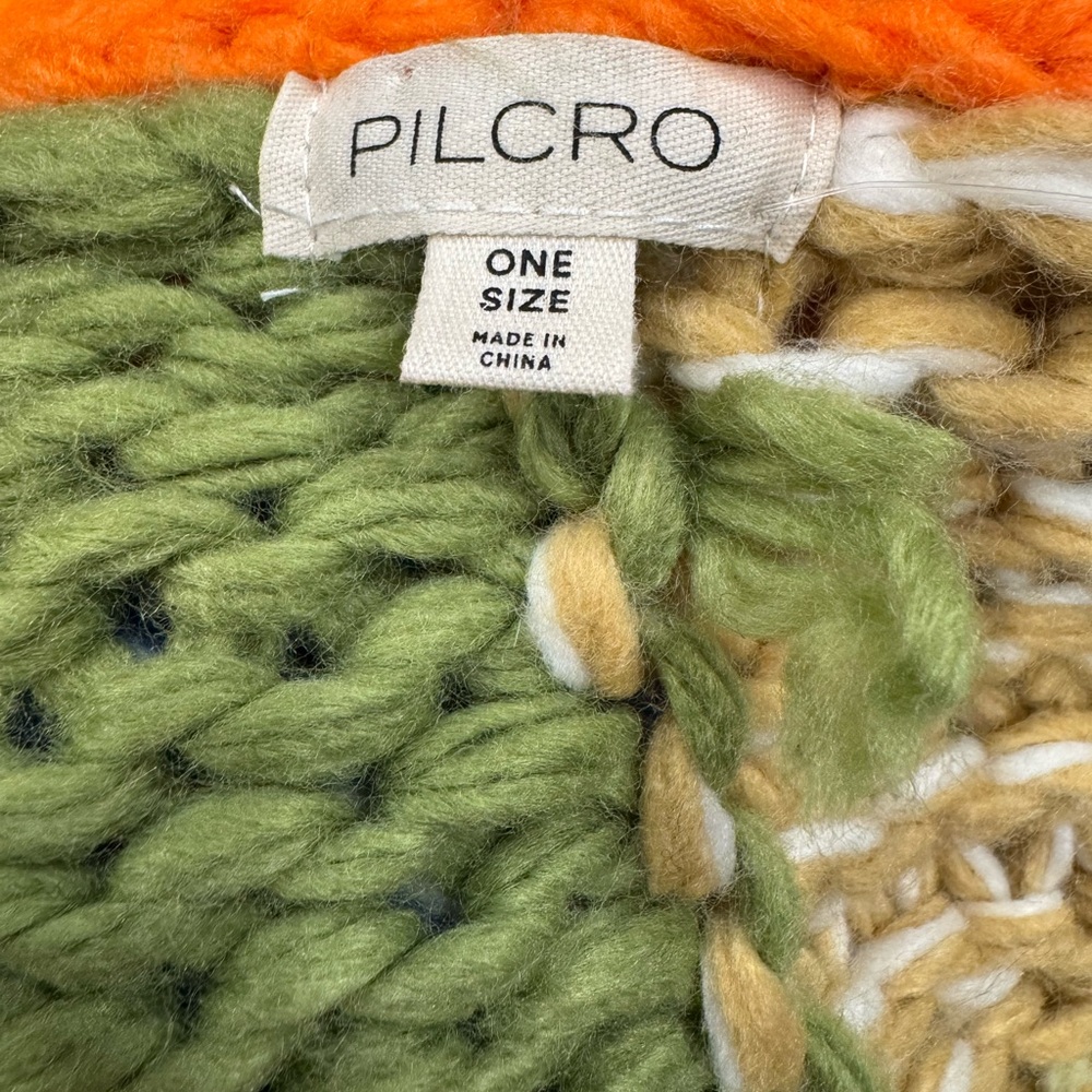 Pilcro Multicolor Patchwork Chunky Knot Knit Cardigan One Size - Picture 4 of 6